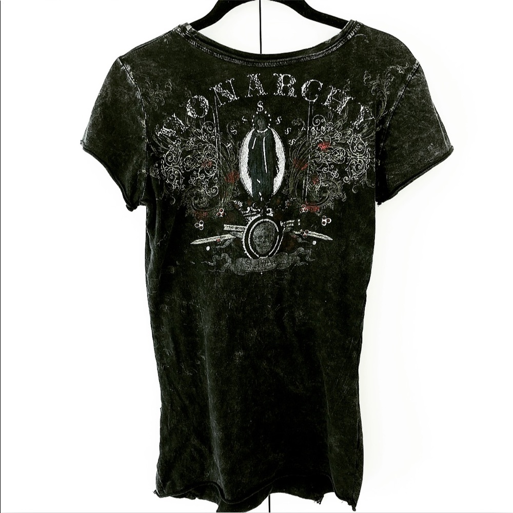 Vintage Monarchy distressed soft graphic t shirt